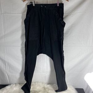L-NK OGI Studio Black Harem Drawstring Waist Pants Sz S